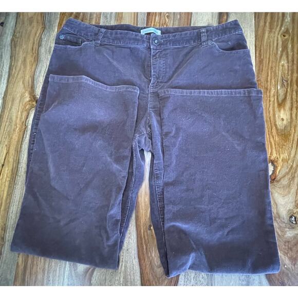 Coldwater Creek  Front Elastic Waistband Brown Long Sleeve Pant - Picture 2 of 6